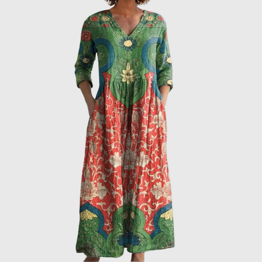 Tara - Vintage Floral Maxi Dress