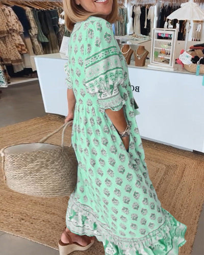 Verona | printed v-neck dress