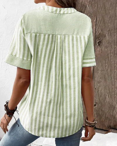 Mira™ | Soft Striped Blouse