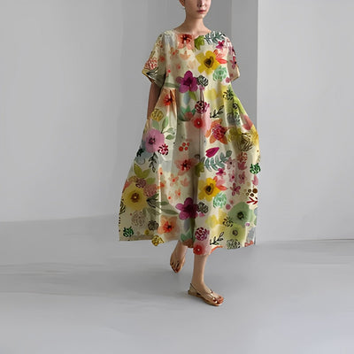 Noora | Boho Floral Spring Maxi Dress