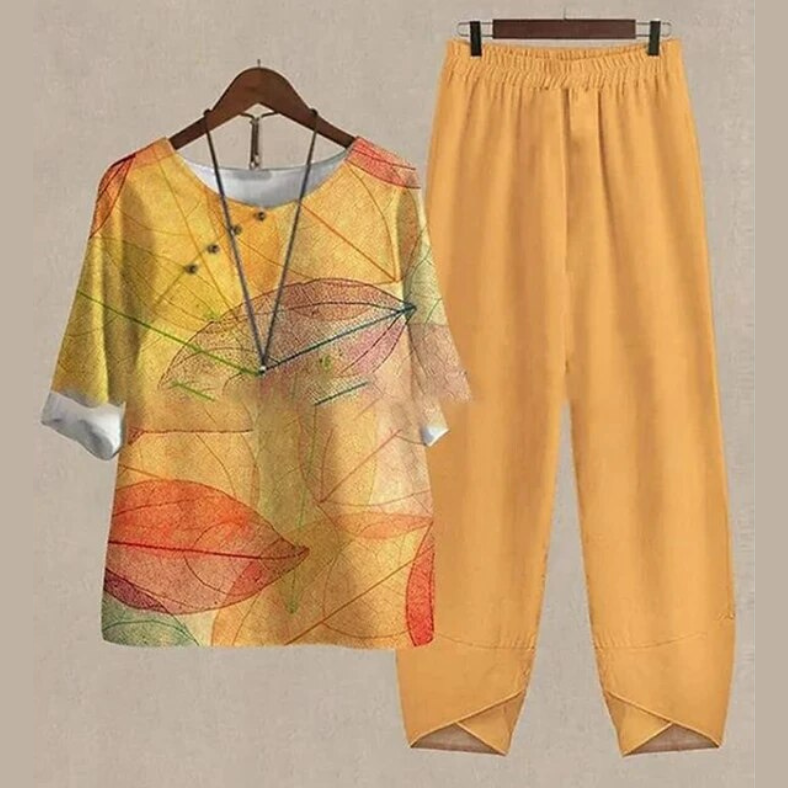 Rhea | Effortless chic shirt and pant set