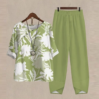 Rhea | Effortless chic shirt and pant set
