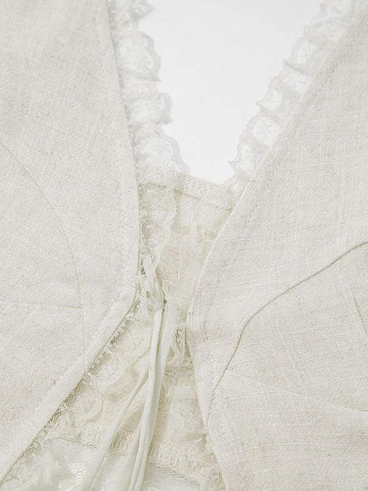 Breeze - Front Tie-Top with Lace Trims