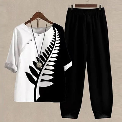 Rhea | Effortless chic shirt and pant set