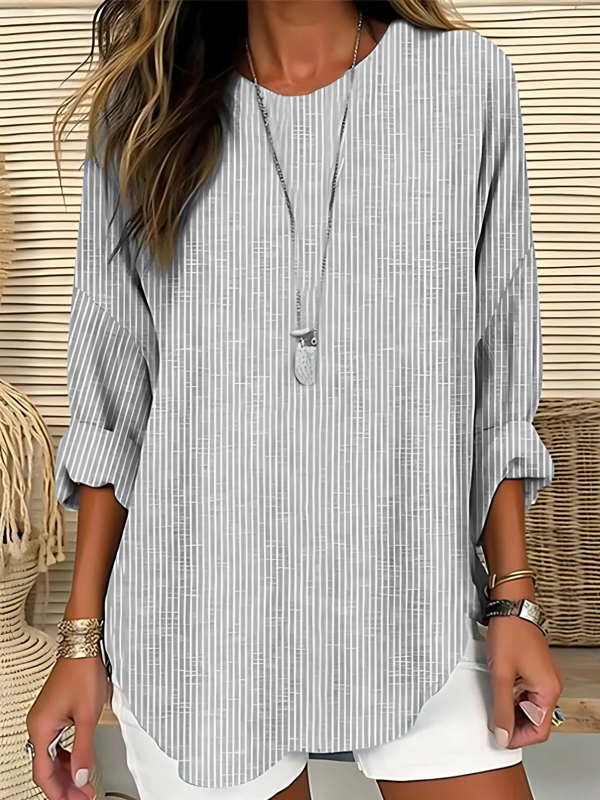 TASHA | TRENDY STRIPED BLOUSE