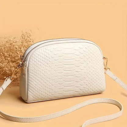 Cora | Belle mini shoulder bag in faux leather with crocodile pattern