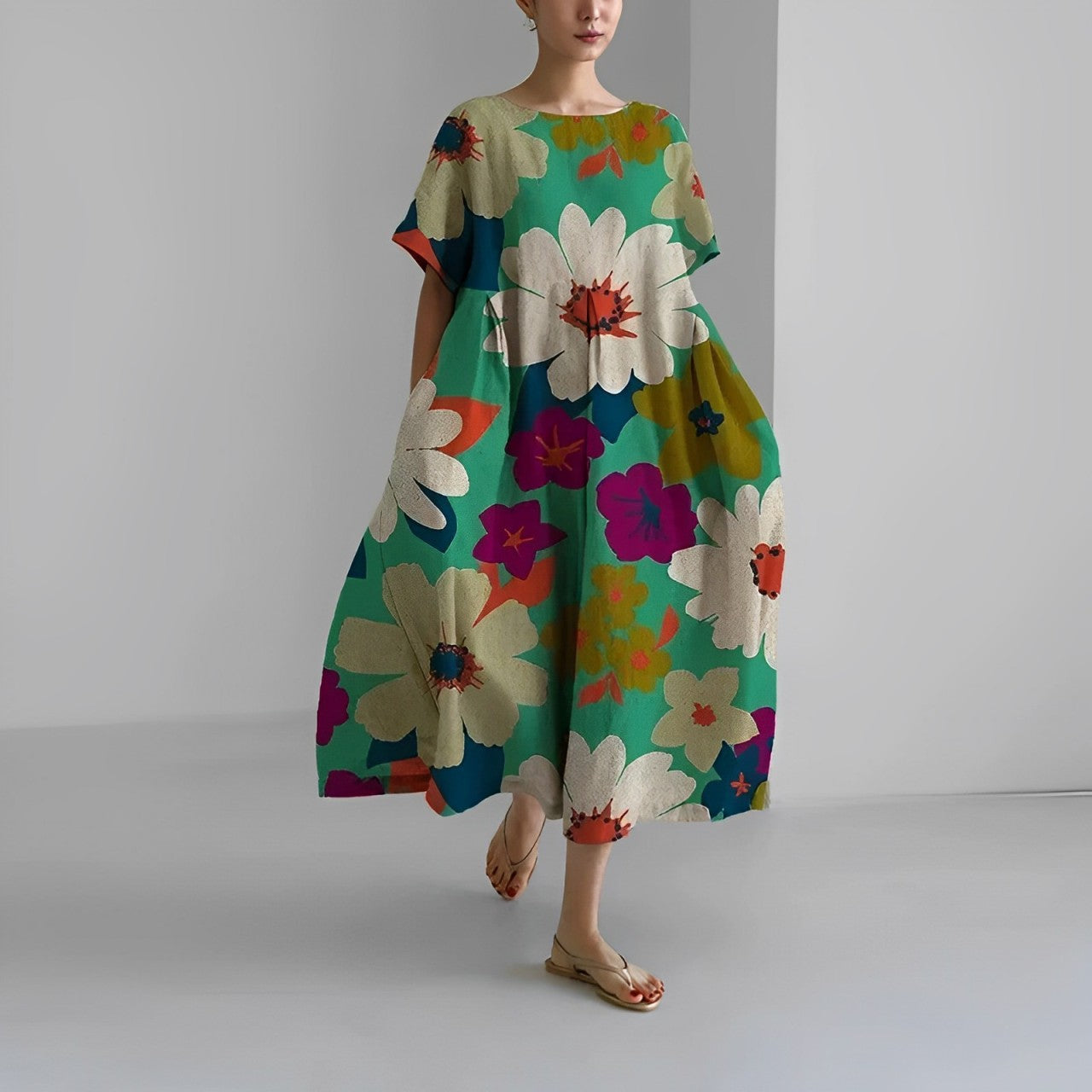 Noora | Boho Floral Spring Maxi Dress