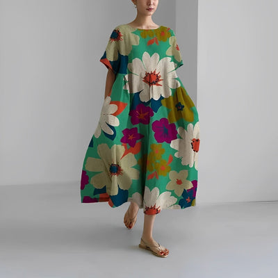Noora | Boho Floral Spring Maxi Dress