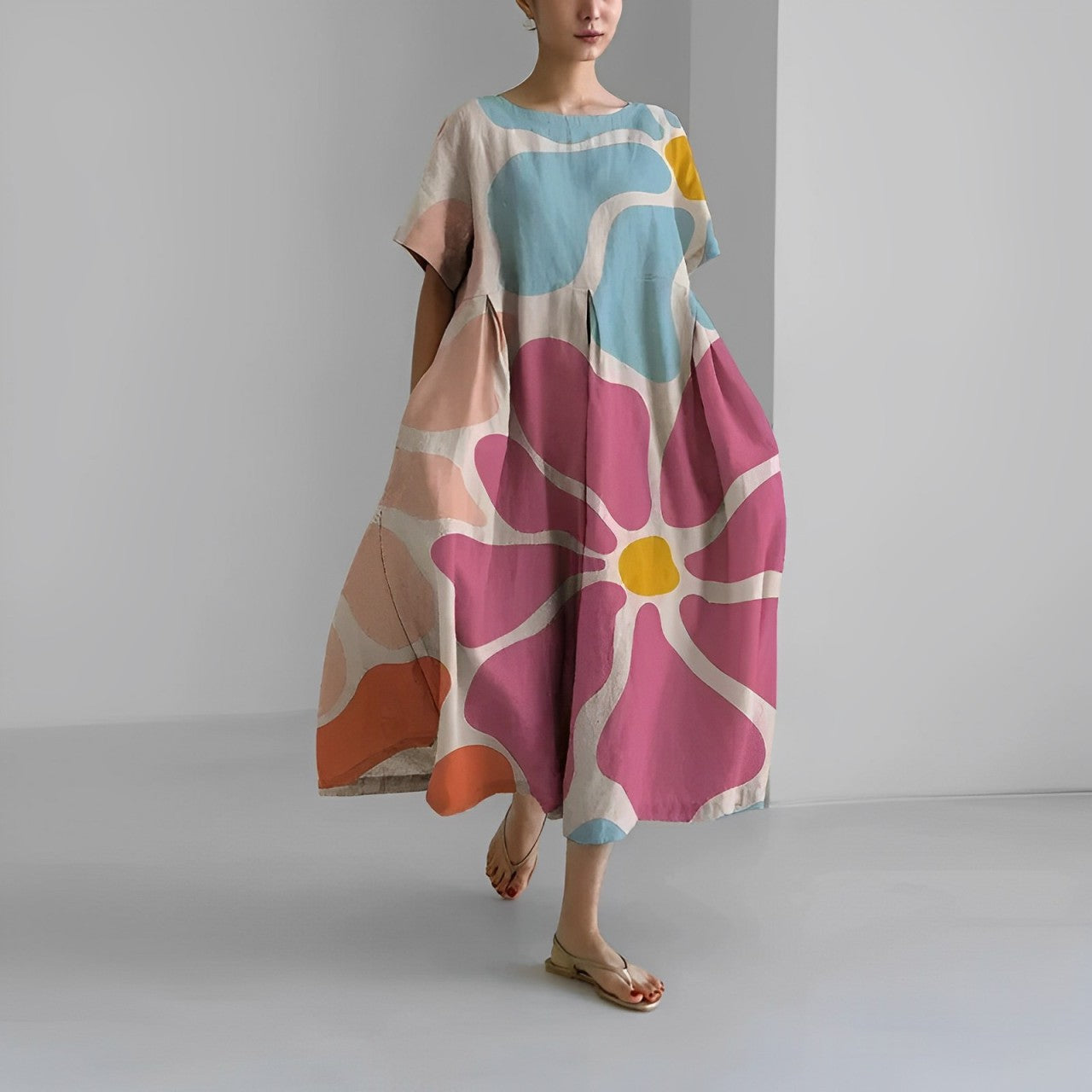 Noora | Boho Floral Spring Maxi Dress
