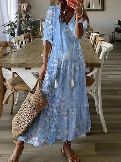 Ava | Elegant Boho Dress with Tummy Coverage