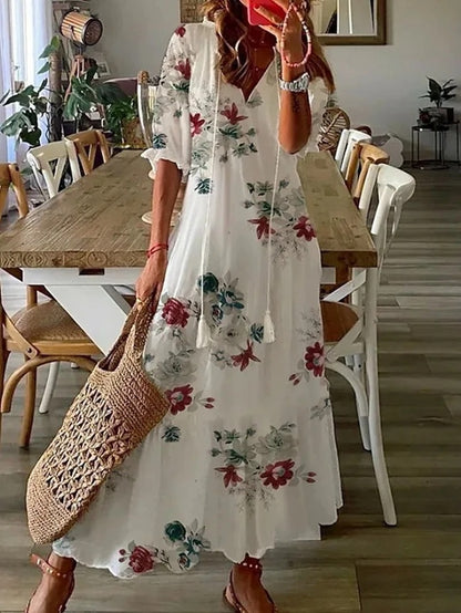 Ava | Elegant Boho Dress with Tummy Coverage