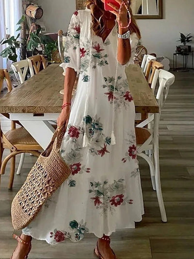 Ava | Elegant Boho Dress with Tummy Coverage